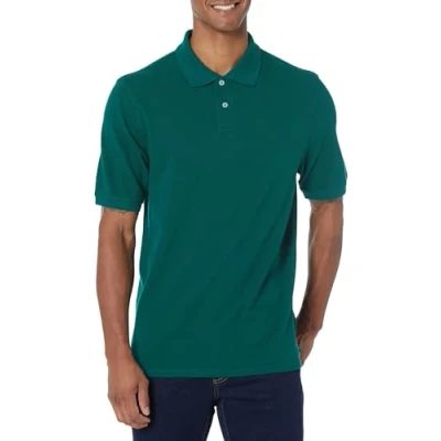 Image of Amazon Essentials Men&#039;s Regular Fit Cotton Pique Polo Shirt (Available in Big &amp; Tall), Khaki Green, S