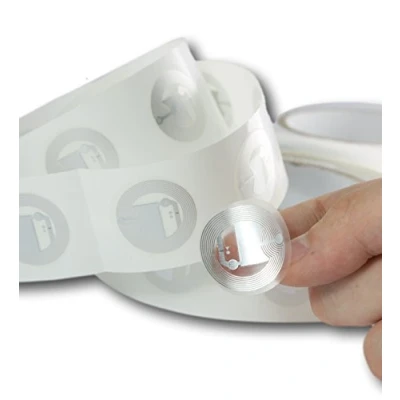 Image of 10 X NFC Tags NXP Chip NTAG213 144 Bytes Memory round transparent self adhesive labels High Scan Strength with Ultra Slim Design Strong Glue