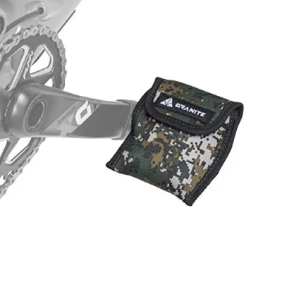 Image of Granite Pita Bicycle Pedal Covers, Bike Covers For Transport Protection, Against Damage and Scratche When in Storage Transit, 3mm Thick Neoprene (Small, Green Camo)