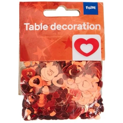 Image of Folat 05328 Hearts Party Confetti, Red