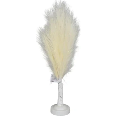 Image of SHATCHI 70cm Cream Feather Tree Table Lamp Warm White LEDs Lighted Pampas Battery Operated Decorative Night Light for Christmas, Home, Events, Holiday Decorations