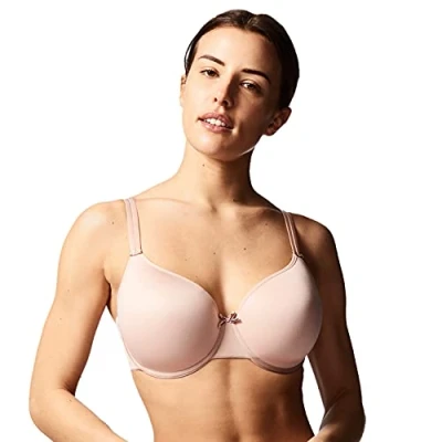 Image of Chantelle Women&#039;s Basic Invisible Smooth Custom Fit Bra, Rose, 34E