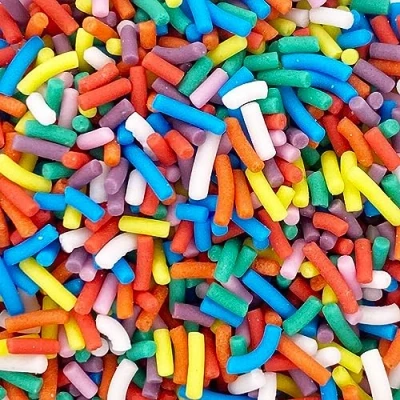 Image of Twist Ingredients Matt Sugar Strands Rainbow Cake Topper Sprinkles 1kg Edible Vermicelli Vegan Cupcake Decorations Ideal for Ice Cream, Cakes, Bakes &amp; Doughnuts