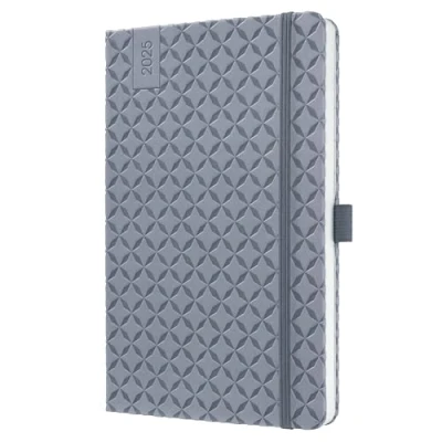 Image of SIGEL J5121 Jolie Weekly Planner 2025, hardcover, 13,5 x 20,3 cm, 174 Pages, Light Grey