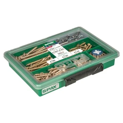 Image of Spax Assorter Kit Pozi Yellow with Bits 199 Pieces (4000001991129)