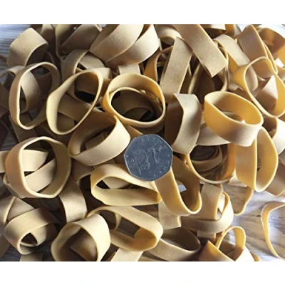 Image of 250 x Short Thick 2 inch 1/2 Wide First Steps ® Rubber Elastic Bands 50mm 12mm No.81