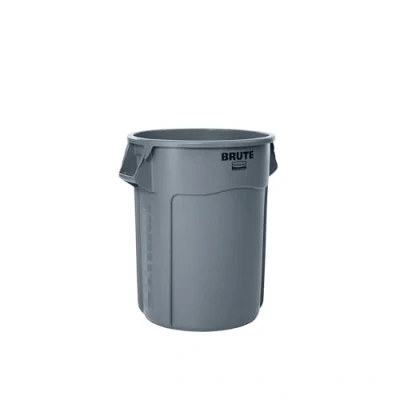 Image of Rubbermaid Commercial Products Vented Brute Round Container 208 Litre Grey FG265500GRAY