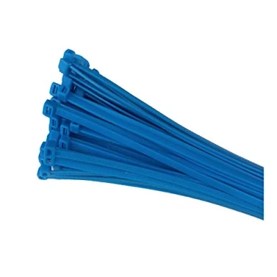 Image of 100 x Blue Nylon Cable Ties 300 4.8mm / Extra Strong Zip Tie Wraps