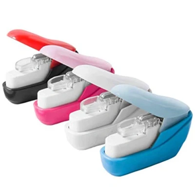Image of LANCHEN Color Stapleless Stapler Book Paper Stapling Mini Portable No Staples