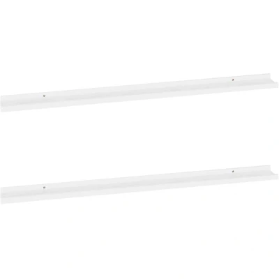 Image of vidaXL Wall Shelves 2 pcs White 115x9x3 cm