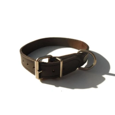 Image of Bridle Leather Dog Collar (Havana Brown, 24&quot; x 1 1/8&quot; (inches))