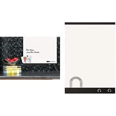 Image of Nobo Small Magnetic Whiteboard With Note Clip, Frameless, Wall Mountable, Portrait Or Landscape, Home/Office, 430 x 580 mm, 1903859