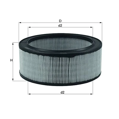 Image of 78682593 Air Filter MAHLE ORIGINAL LX 516 94,0mm 238,0mm Insert FORD: Transit Mk3 Van, Minibus, Van