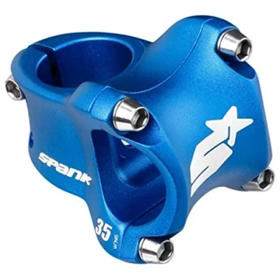 Image of Spank Sike Race 2.0/ LG.35mm/Dia. 31.8 mm Unisex Adult Mountain Bike/E Bike Stem, Blue