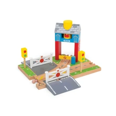 Image of Bigjigs Rail Signal Box Tunnel Wooden Train Set Accessories, Tunnels For Trains &amp; Railway Sets, Classic Kids Toys, Compatible With Other Major Wood Brands, 3+ Year Olds