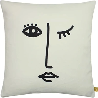 Image of furn. Features Cushion Cover, White, 43 x 43cm