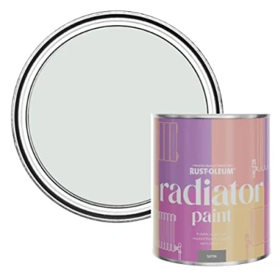 Image of Rust Oleum Grey Heat Resistant Radiator Paint in Satin Finish Library 750ml