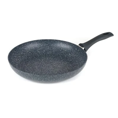 Image of Russell Hobbs RH00843EU Nightfall Stone Frying Pan 30cm Non Stick, Induction Hob Fry Pan, Lightweight Aluminium, Soft Grip Handle, PFOA Free, Suitable For All Stoves, Blue Granite, Dishwasher Safe