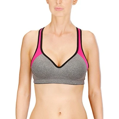 Image of Naturana Women&#039;s 5349 Sports Bra, Grey (Black/Grey), 36B