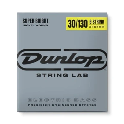 Image of Jim Dunlop DBSBN30130 Super Bright Bass Strings, Nickel Wound, Medium.030 .130, 6 Strings/Set