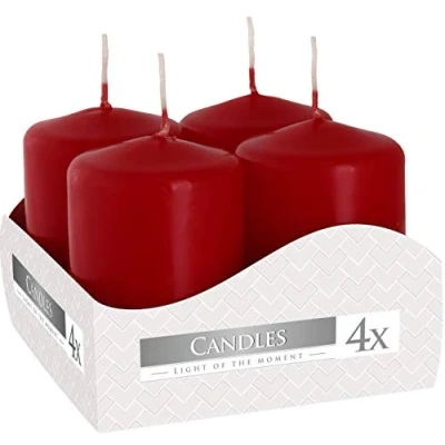 Image of Bispol Votive Candles, set of 4, 13 colours to choose from, 7 hours burning time. (Burgundy)