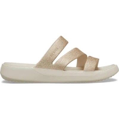 Image of Crocs Women&#039;s Getaway Strappy Sandals, Stucco Glitter, 3 UK