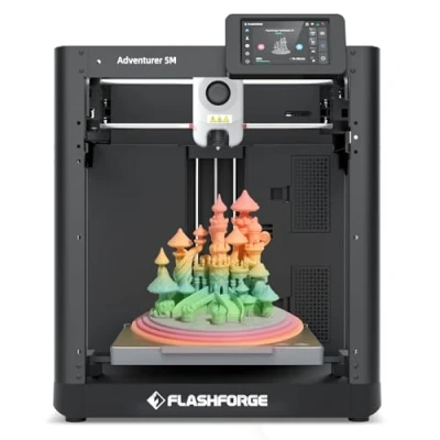 Image of FLASHFORGE Adventurer 5M 3D Printer, 600mm/s High Speed Printer with Auto Leveling, Quick Release Nozzle and PEI Plate, 8.7 x 8.7in