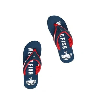 Image of Weird Fish Columbia Branded Flip Flops Dark Navy Size 9