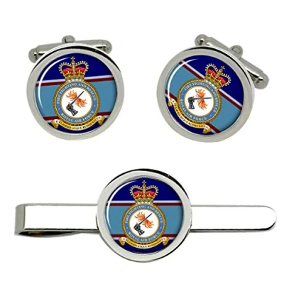 Image of Fire Fighting and Rescue Service, RAF Cufflinks Tie Clip Set