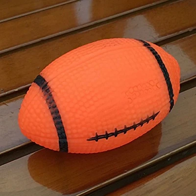 Image of Good01 Pet Puppy Chew Bite Rugby Ball Squeaker Squeaky Training Sound Toy Dog Gift Random Color