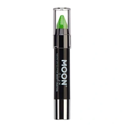 Image of Moon Glow Neon UV Glitter Face Paint Stick / Body Crayon makeup for the &amp; Green Glows brightly under lighting