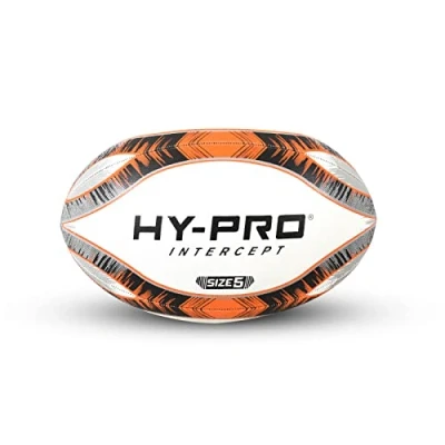 Image of Hy Pro INTERCEPT International Rugby Ball Orange Size 5