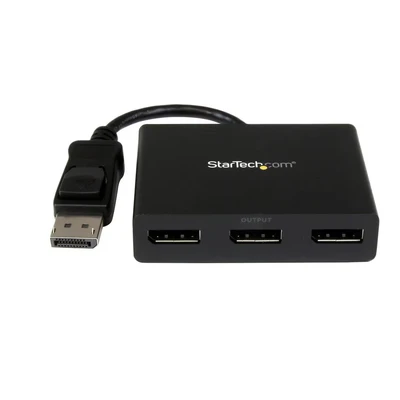 Image of StarTech.com 3 Port DisplayPort 1.2 Splitter, to 3x DP Multi Monitor Adapter, Dual 4K 30Hz and 1080p 60Hz Computer MST Hub, Windows Only (MSTDP123DP)