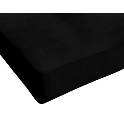 Image of Sogni e Capricci Max Color Fitted Sheet with 25cm Corner, Black, maxy double