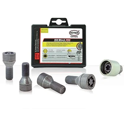 Image of HEYNER Germany Fits Fiat 500 Locking Wheel Nuts Set 4 Car Security Locks Anti theft 481/5