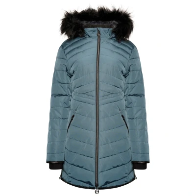Image of Dare 2B Womens/Ladies Striking III Long Length Padded Jacket (Orion Grey/Orion) Size 10 UK