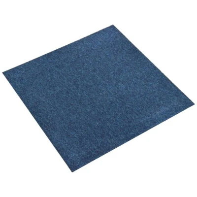 Image of vidaXL Carpet Floor Tiles 20 pcs 5 m² 50x50 cm Dark Blue