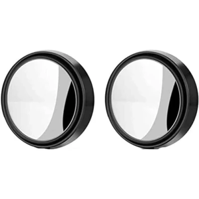 Image of 2 Pcs Blind Spot Mirrors for Peugeot Partner Rcz Rifter Traveller, Stick On Blindspot Mirror Small Circular Car Rearview 360Rotatable Convex Rear View Mirror,Black