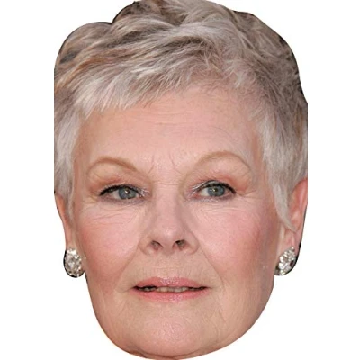 Image of FoxyPrinting Judi Dench Bond Actress Face Party Fancy Dress