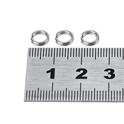 Image of Alomejor Fishing Split Rings Double Loop Lures Connector Tackle Kit for Accessory(100pcs 7#)