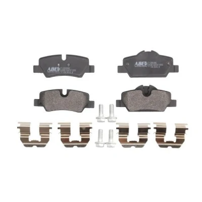 Image of 34216861641, 34216871299 brake pad set ABE C2B033ABE Rear Axle prepared for wear indicator with caliper screws MINI: Hatchback, Hatchback