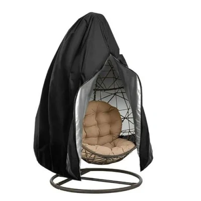 Image of EKalgretrA Egg Chair Covers Waterproof Garden Patio Cover Swing Hanging Protector Outdoor Furniture Protective Cover(Black 230x200cm)