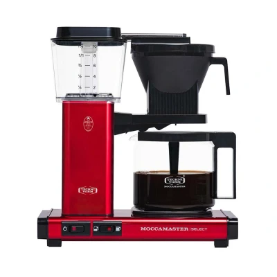 Image of MOCCAMASTER KBG Select 53821 Filter Coffee Machine Red Metallic,