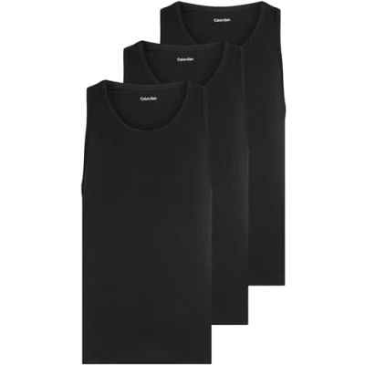 Image of Calvin Klein Underwear TANK 3 PACK Undershirt, Men&#039;s, Size: XS, Black