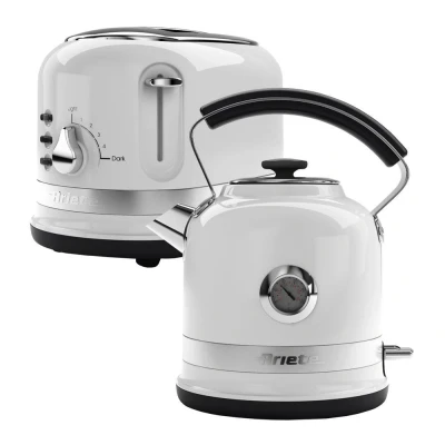 Image of ARIETE Moderna ARPK32 2 Slice Toaster &amp; Traditional Kettle Bundle White