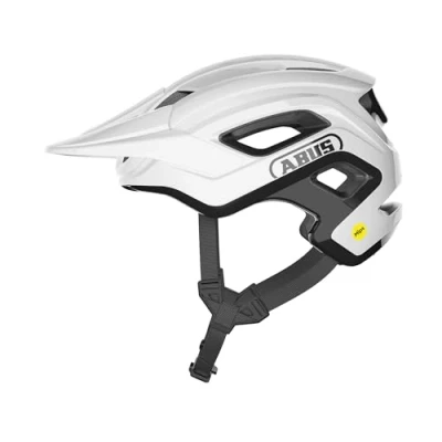 Image of ABUS MTB helmet CliffHanger MIPS bike for demanding trails with impact protection &amp; large ventilation openings men and women white, size S