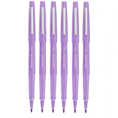Image of Paper Mate Flair Medium Point Felt Tip Pen Lilac 6 Pack