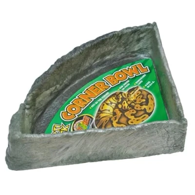 Image of Zoo Med KB 50 Repti Rock Corner Bowl, XL,Black