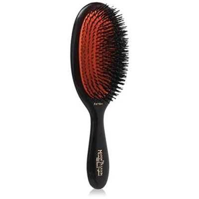 Image of Mason Pearson B2 Extra Small Pure Bristle Hair Brush Dark Ruby