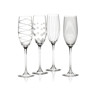 Image of Mikasa Cheers Set Of 4 Flute Glasses